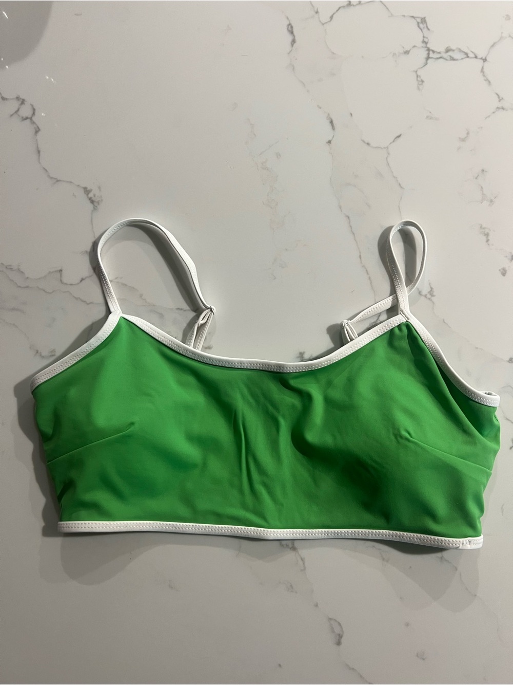 JoyLab X-Large Green Sports Bra with White Trim